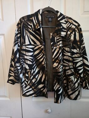 Scott Taylor Black and Gold Patterned Women's Blazer